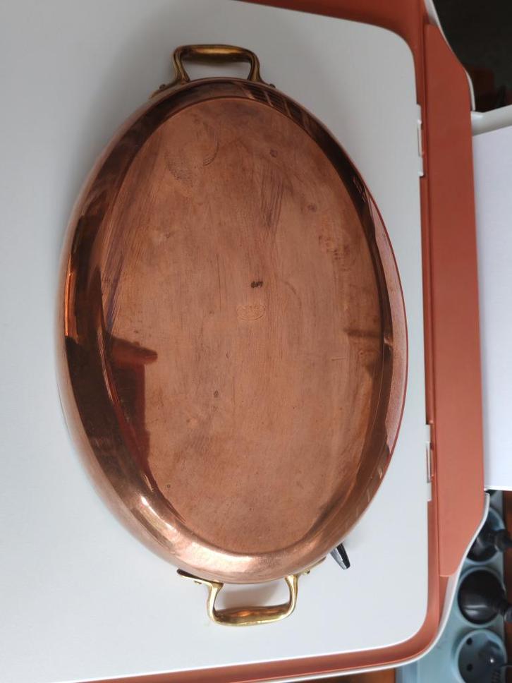 Vintage koperen schaal 24cmX17,5cm, Huis en Inrichting, Keuken | Potten en Pannen, Gebruikt, Pot, Bus of Blik, Overige materialen