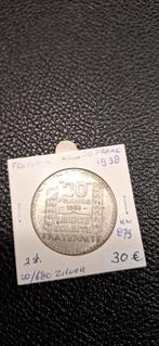 Frankrijk 20 francs 1938  zilver, Ophalen of Verzenden, Frankrijk, Zilver