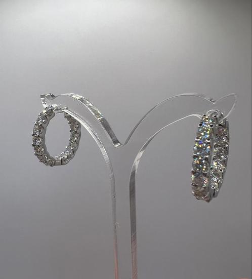 Boucles d’oreilles pierre précieuse, Handtassen en Accessoires, Piercings, Nieuw, Oor- of Traguspiercing, Zilver, Met strass, Ophalen