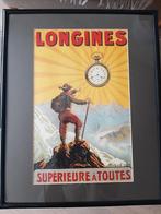 Magnifique ancienne affiche LONGINES 1940-1950, Collections, Marques & Objets publicitaires, Comme neuf, Enlèvement ou Envoi