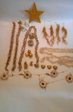Kerst / assortiment goudkleurige kerstversiering, Ophalen, Gebruikt
