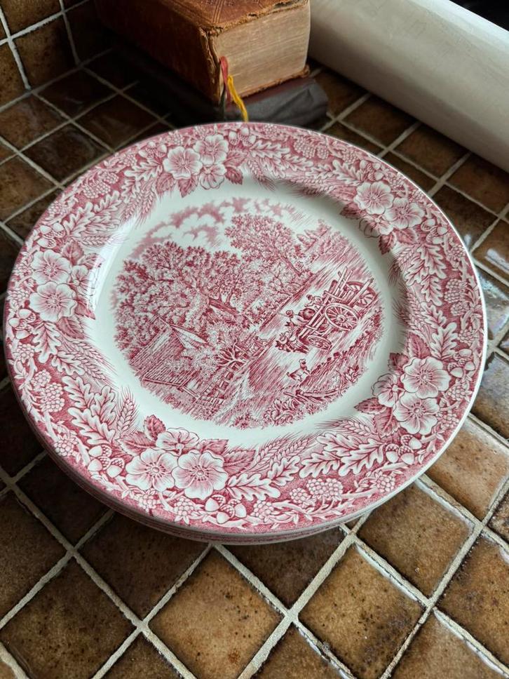 Rood Engels ironstone – Old Inns Series borden, Maison & Meubles, Ameublement | Tapis & Moquettes, Comme neuf, Blanc, Enlèvement