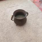 Antieke koperen pot met engelhandvatten, Antiek en Kunst, Ophalen, Koper