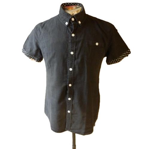 (40) -chemise homme t.M noire - reverse -, Kleding | Heren, Overhemden, Zo goed als nieuw, Halswijdte 39/40 (M), Zwart, Ophalen of Verzenden