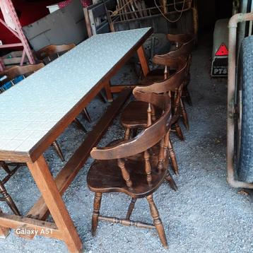 table et chaises rustique, Enlèvement ou Envoi