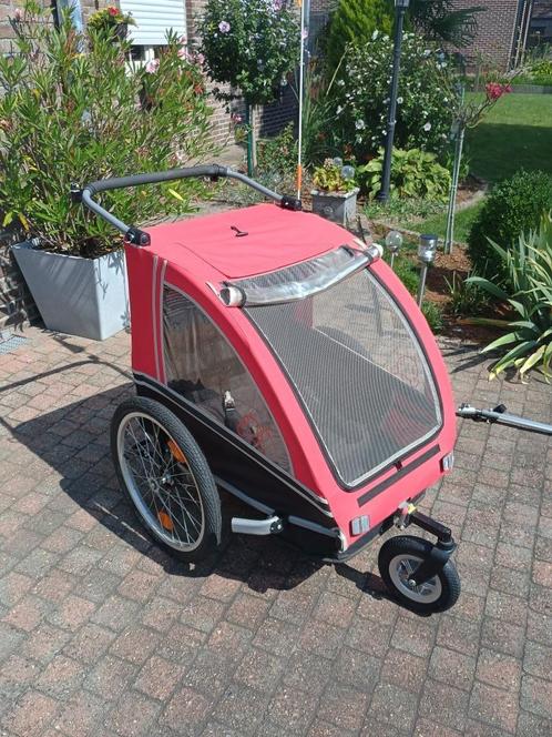 fietskar/wandelkar 2 personen, Fietsen en Brommers, Fietsaccessoires | Aanhangwagens en Karren, Zo goed als nieuw, Kinderkar, 40 tot 60 kg