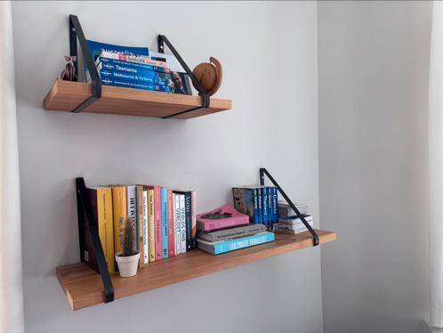 Metalen zwarte plankdragers - 3 sets, Huis en Inrichting, Woonaccessoires | Wandplanken en Boekenplanken, Zo goed als nieuw, Ophalen