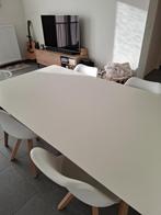 Eettafel & 4 stoelen - 140cm x 90cm, Huis en Inrichting, Tafels | Eettafels, Ophalen, Gebruikt, 100 tot 150 cm, 50 tot 100 cm