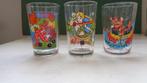 3 glaasjes1peter pan1Walibi1petite ours brun1990, Ophalen, Zo goed als nieuw, Frisdrankglas