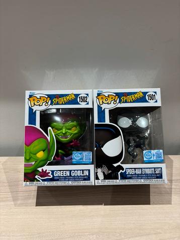 2x Funko pop Exclusive — Spider-Man Symbiote + Green Goblin beschikbaar voor biedingen