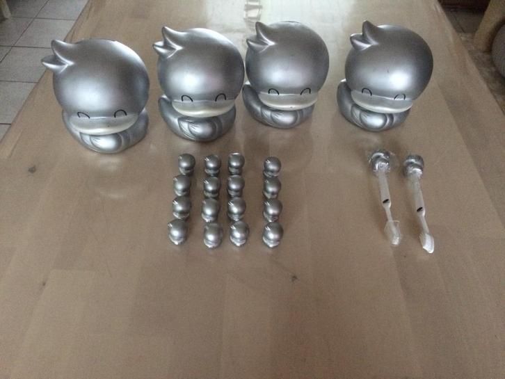 Eendje design duck zilver van BB collectie UITVERKOOP, Kinderen en Baby's, Kraamcadeaus en Geboorteborden, Nieuw, Kraamcadeau