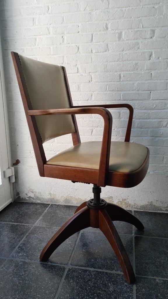 Åtvidabergs Zweden bureaustoel, Gunnar Ericsson, 50s, Antiek en Kunst, Antiek | Meubels | Stoelen en Sofa's, Ophalen
