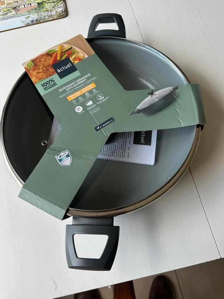 Nieuwe pan, Huis en Inrichting, Keuken | Potten en Pannen, Nieuw, Koekenpan of Braadpan, Overige materialen, Inductieplaat, Keramische plaat