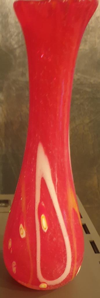 Vase en verre artistique rouge – Murano beschikbaar voor biedingen