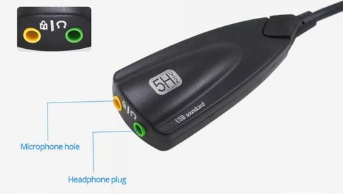 USB audio dongle geluidskaart, Computers en Software, Geluidskaarten, Nieuw, Extern, Verzenden