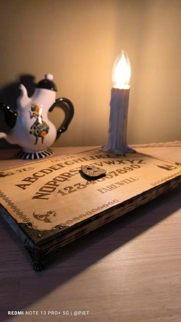 Lampe "OUIJA" style cabinet de curiosités, Enlèvement ou Envoi, Neuf, Bois