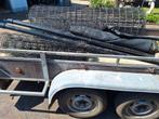 Zwarte draadafsluiting met onderplaten en zwarte doek, Tuin en Terras, Gaas en Draad, Ophalen, Gebruikt