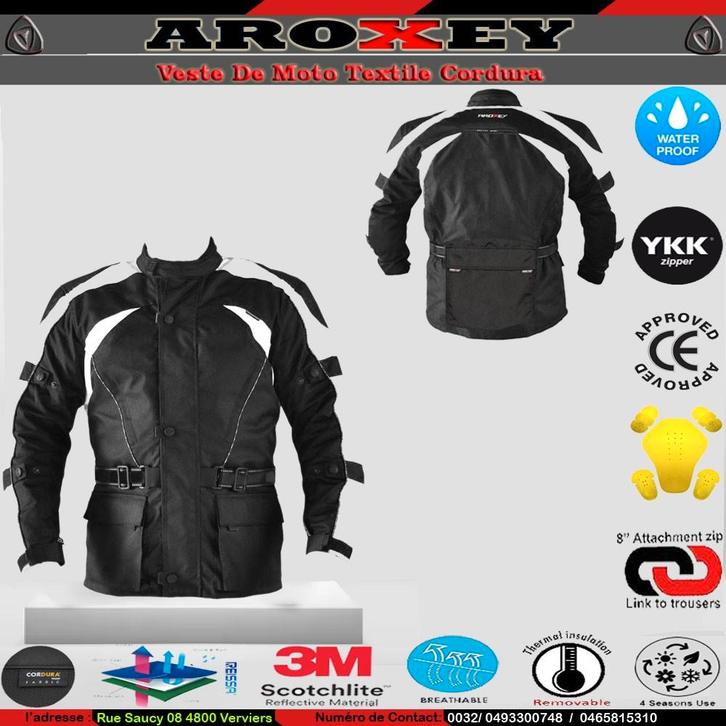 veste de moto textile cordura 600D Armure amovible CE neuf, Motos, Vêtements | Vêtements de moto, Manteau | tissu, Femmes, Hommes