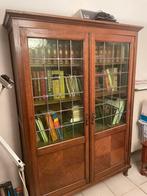 Boekenkast eik ramen in lood, Huis en Inrichting, Kasten | Vitrinekasten, Ophalen, Zo goed als nieuw