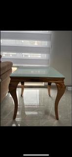 Table en verre avec pieds doré, Comme neuf, Verre