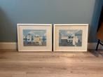 Wim Van Rompuy - ingekaderde prenten, Antiek en Kunst, Kunst | Litho's en Zeefdrukken, Ophalen of Verzenden
