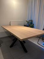 Lichte eiken industriële tafel, Huis en Inrichting, Tafels | Eettafels, Ophalen, 100 tot 150 cm, Eikenhout, 200 cm of meer
