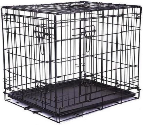 Nieuwe hondenbench zwart XXL 122x76x84 cm met twee deuren, Animaux & Accessoires, Caisses pour chiens, Enlèvement