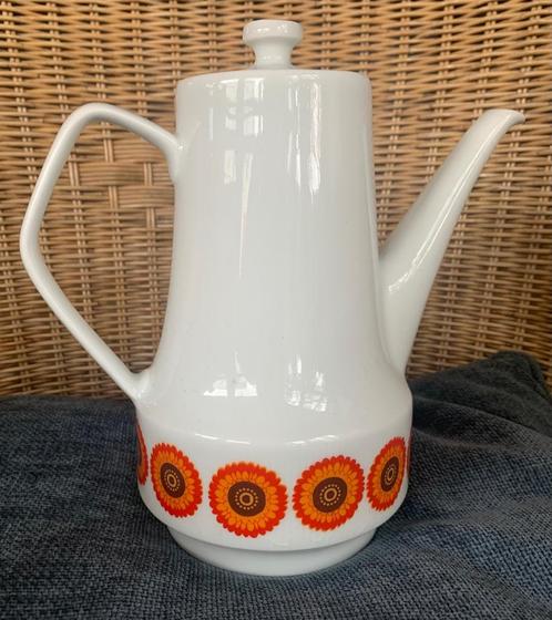 Cafetière style flower-Power- 60/70- porcelaine polonaise, Antiek en Kunst, Antiek | Servies los, Ophalen of Verzenden