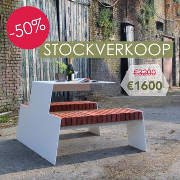 Tuin- / picknicktafel stockverkoop -50%!