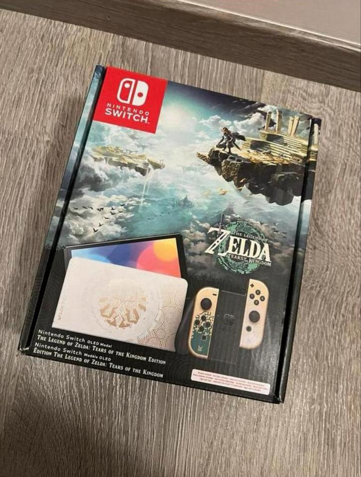 Nintendo Switch OLED - The Legend of Zelda, Games en Spelcomputers, Spelcomputers | Nintendo Switch, Nieuw, Switch OLED, Met 2 controllers