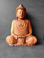 Houten boeddha/handgemaakt/Dhyāna Mudrā/Azië, Huis en Inrichting, Nieuw, Ophalen of Verzenden