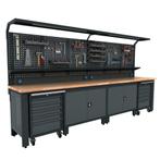 Industriële werkbank 3,7 meter breed met led verlichting, Verzenden, Nieuw