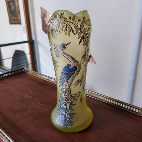 Art Nouveau vaas van Legras. Pauw., Antiek en Kunst, Antiek | Vazen, Ophalen of Verzenden