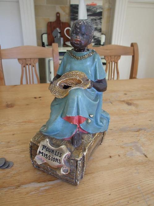 Mooie antieke missie spaarpot , periode  1900 , Haenecour, Antiek en Kunst, Antiek | Religieuze voorwerpen, Ophalen of Verzenden