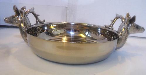 Schaal Zilver Jacht Rendier vintage✨😍💎💑👀🤗🎁👌, Antiek en Kunst, Antiek | Schalen, Ophalen of Verzenden