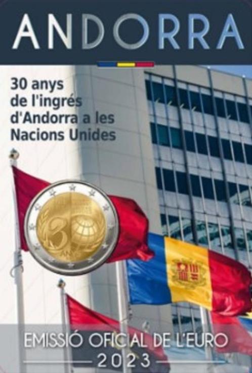 Andorra 2023 - 30 jaar lid VN - 2 euro CC - BU, Timbres & Monnaies, Monnaies | Europe | Monnaies euro, Série, 2 euros, Enlèvement ou Envoi