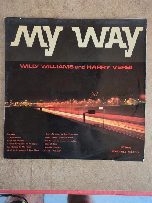 Willy Williams, Harry Verbi ‎– My Way, Cd's en Dvd's, Vinyl | Jazz en Blues, Zo goed als nieuw, Jazz, Ophalen of Verzenden