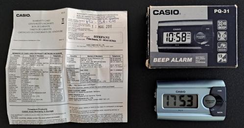 CASIO PQ-31 klok met alarm in originele verpakking, Huis en Inrichting, Woonaccessoires | Klokken, Zo goed als nieuw, Wekker of Tafelklok