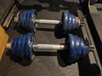 Halterset 2x15kg, Sport en Fitness, Ophalen, Gebruikt, Halterset