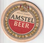BIERKAART   AMSTEL DIKKE kaart met achterkant, Collections, Marques de bière, Sous-bock, Amstel, Envoi, Neuf