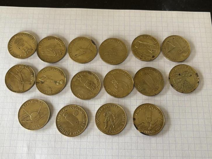 tokens Shell Ruimte-avontuur, Postzegels en Munten, Penningen en Medailles, Ophalen of Verzenden