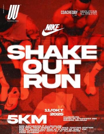 11TH OCT, NIKE SHAKE OUT RUN BRUGES beschikbaar voor biedingen