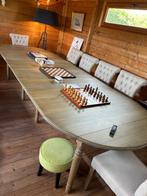 Vol eiken eettafel - +300cm. (+6 stoelen), Ophalen