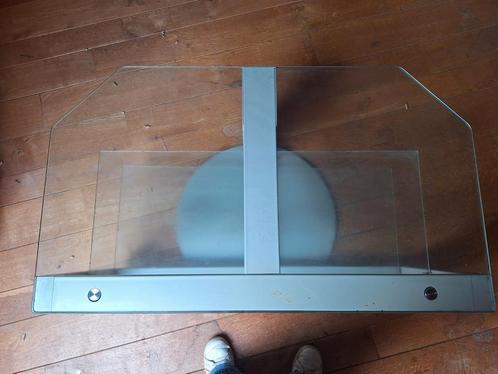 Meuble TV rotatif en verre, Audio, Tv en Foto, Televisiebeugels, Zo goed als nieuw, Ophalen