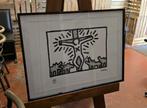 Litho Keith Haring Man aan kruis, Antiek en Kunst, Kunst | Schilderijen | Modern, Ophalen