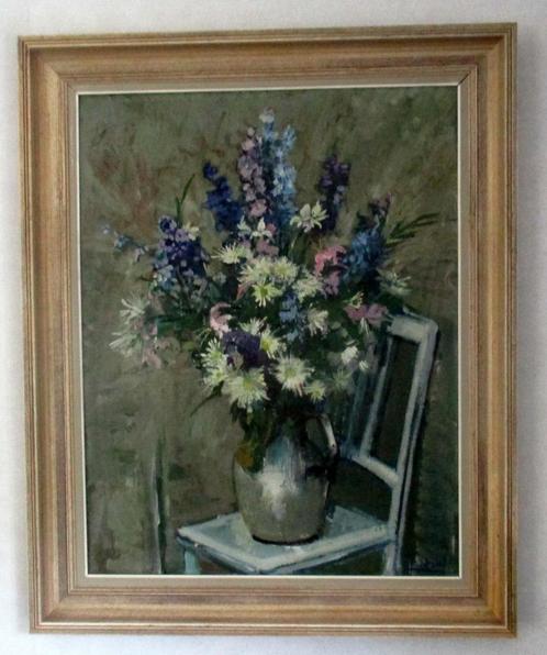 Juul Decort ( 1918 - 1999) Zeer groot bloemenstilleven, Antiek en Kunst, Kunst | Schilderijen | Klassiek, Ophalen