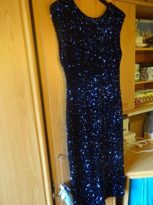 lang kleed blauw paillette, Kleding | Dames, Jurken, Nieuw, Maat 36 (S), Blauw, Ophalen