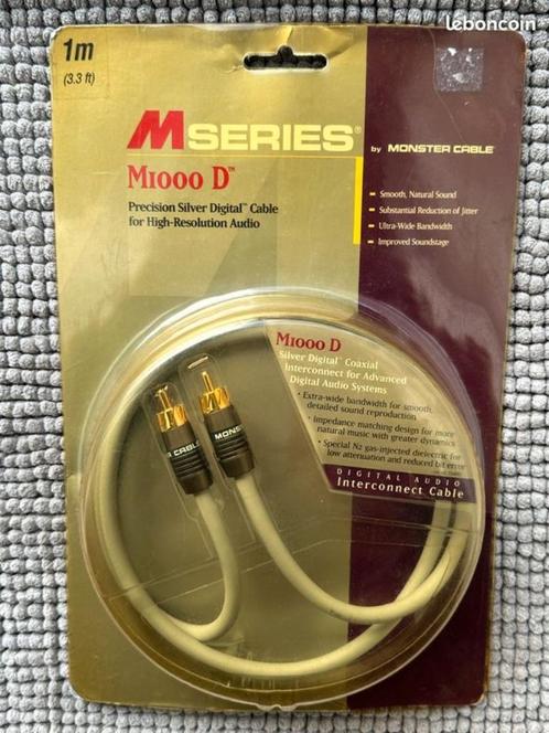 MONSTER CABLE M SERIES M1000D PRECISION SILVER DIGITAL CABLE, TV, Hi-fi & Vidéo, Câbles audio & Câbles de télévision, Comme neuf