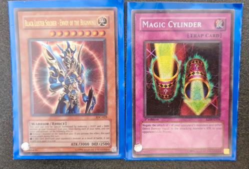 Yu-gi-oh holos / black luster soldier eotb + magic cylinder., Hobby en Vrije tijd, Verzamelkaartspellen | Yu-gi-Oh!, Zo goed als nieuw