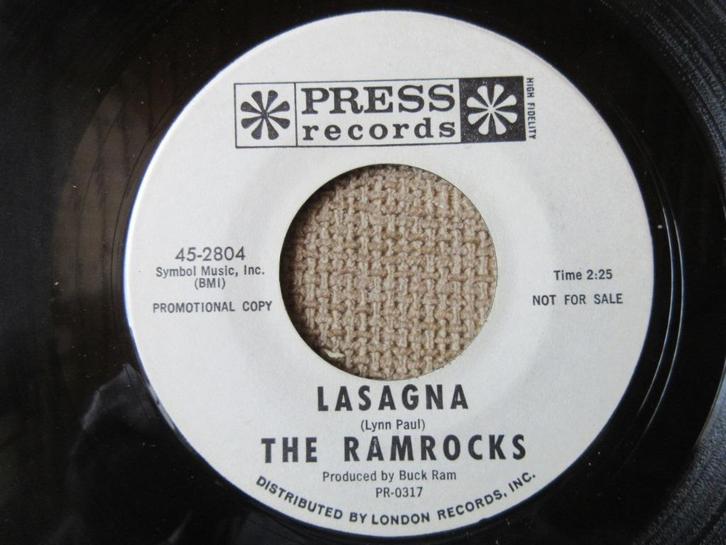 The Ramrocks - Lasagna / Pasha  Mint-, Cd's en Dvd's, Vinyl Singles, Zo goed als nieuw, Single, R&B en Soul, 7 inch, Verzenden